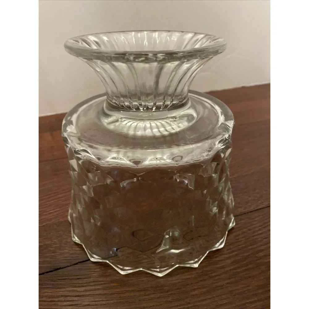 Vintage Homco‎ American Cube Pattern Pedestal Candy Dish With Lid